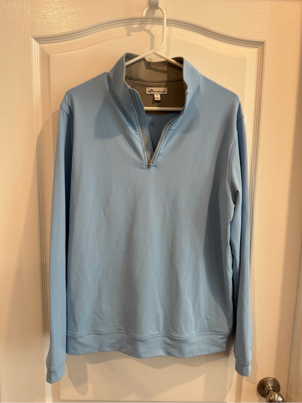Peter Millar Light Blue Quarter-Zip Pullover